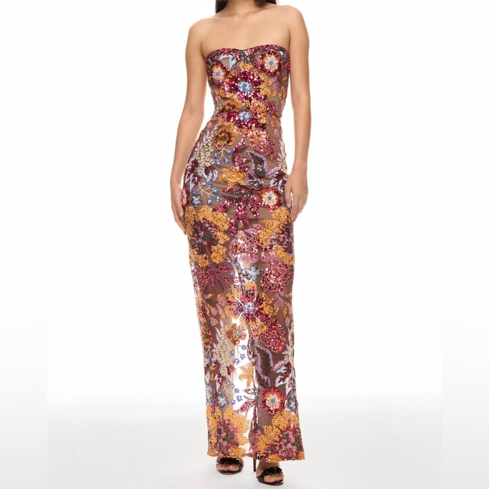 Dahlia Gown Strapless Fitted Embellished Sequin Formal Dress STUNNING - Size XS - Picture 2 of 16